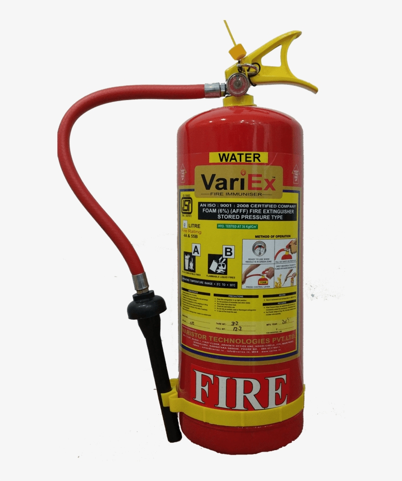 Water Type Fire Extinguisher - Cylinder, transparent png
