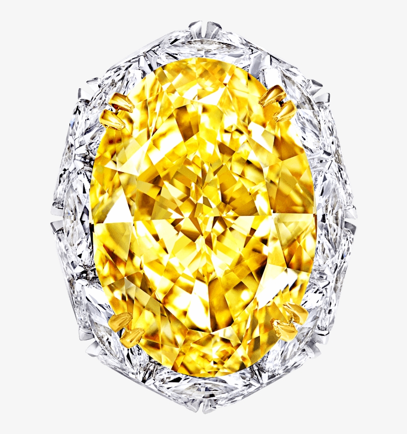A Graff Yellow And White Diamond Ring Featuring A Fancy - Diamond, transparent png