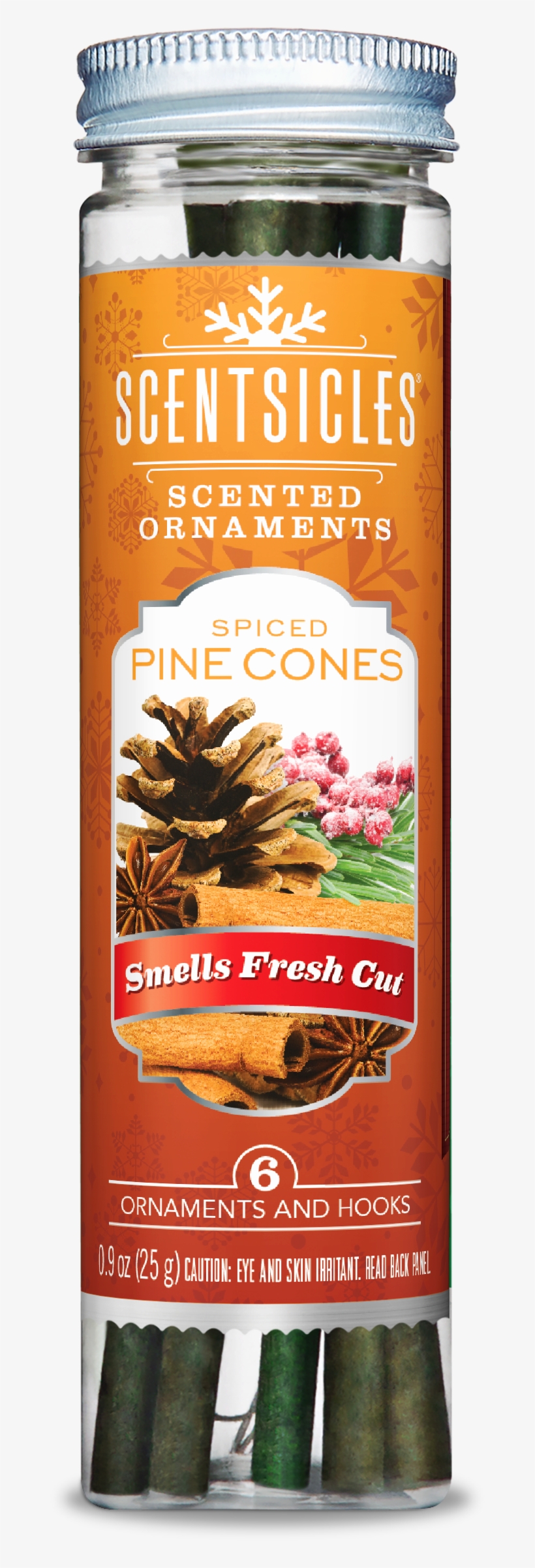Scentsicles 6pc Scented Ornaments Spiced Pine Cones - Scentsicles Fir, transparent png