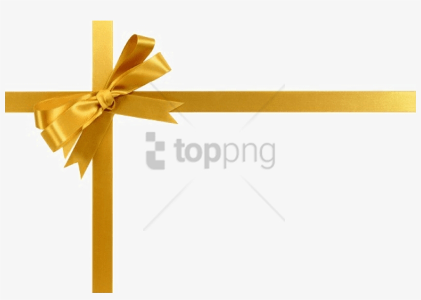 Free Png Gold Ribbon Png Image With Transparent Background - Gold Bow Ribbon Png, transparent png