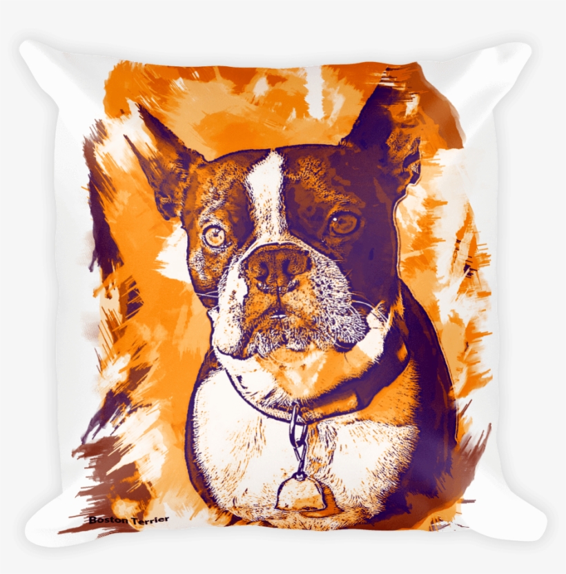 Boston Terrier Artistic Photo Art Decorative Pillow - Artist, transparent png