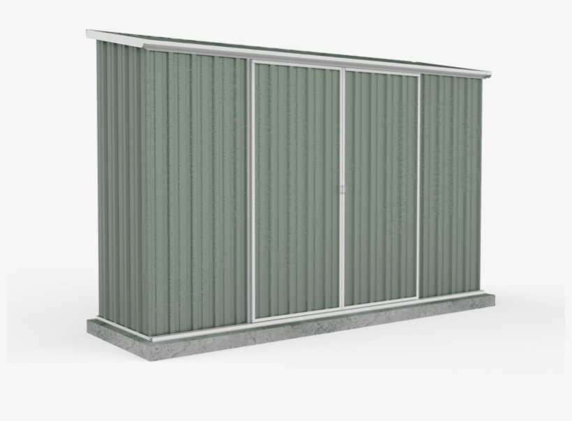 Absco Ezislider Skillion Roof Shed 3m X - Plywood, transparent png