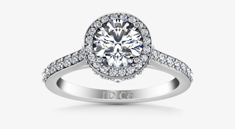 Halo White Gold Ring, transparent png