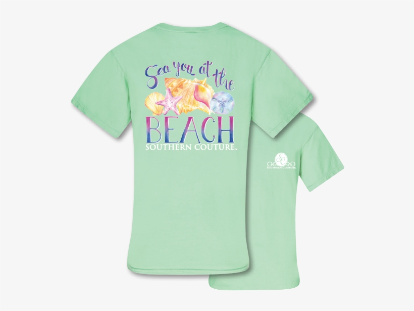 Southern Couture Sea You At The Beach Seashells Comfort - Active Shirt, transparent png
