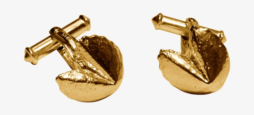 Fortune Cookie Cuff Links - Earrings, transparent png