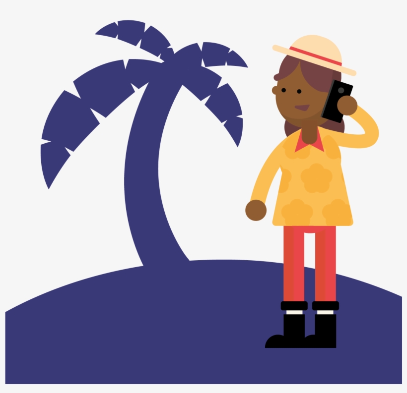 Person Talking To Their Insurer On The Phone - Illustration, transparent png