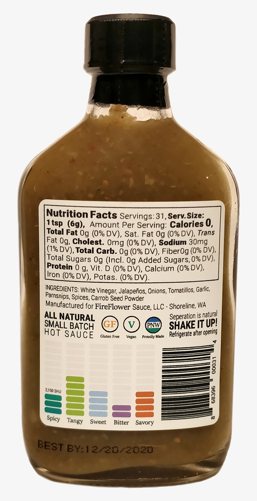 Main Squeeze Jalapeño & Tomatillo - Glass Bottle, transparent png