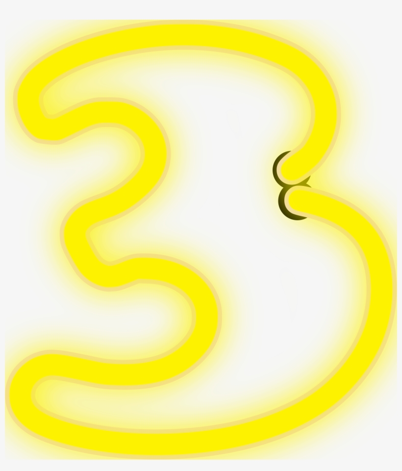 This Free Icons Png Design Of Neon Numerals-3 1, transparent png