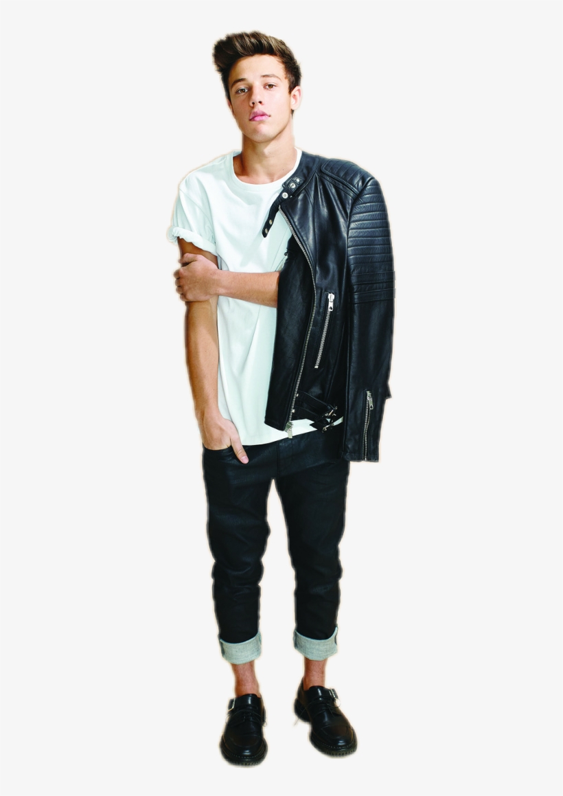 Camerondallas Sticker - Leather Jacket, transparent png