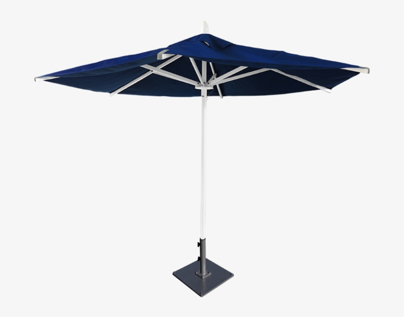 9′ Hexagon White Powder-coated Metal Umbrella - Umbrella, transparent png