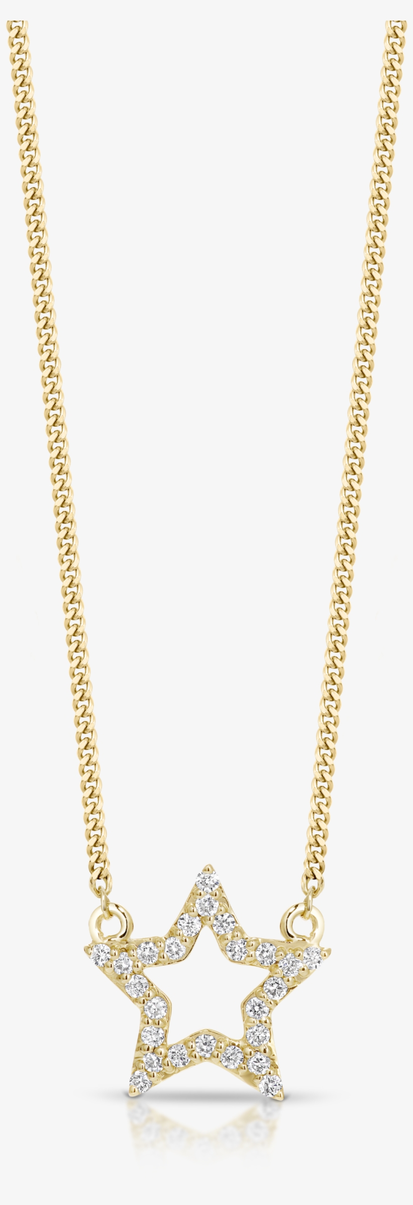 9ct Gold And Diamond 'star' Necklace - Pendant, transparent png