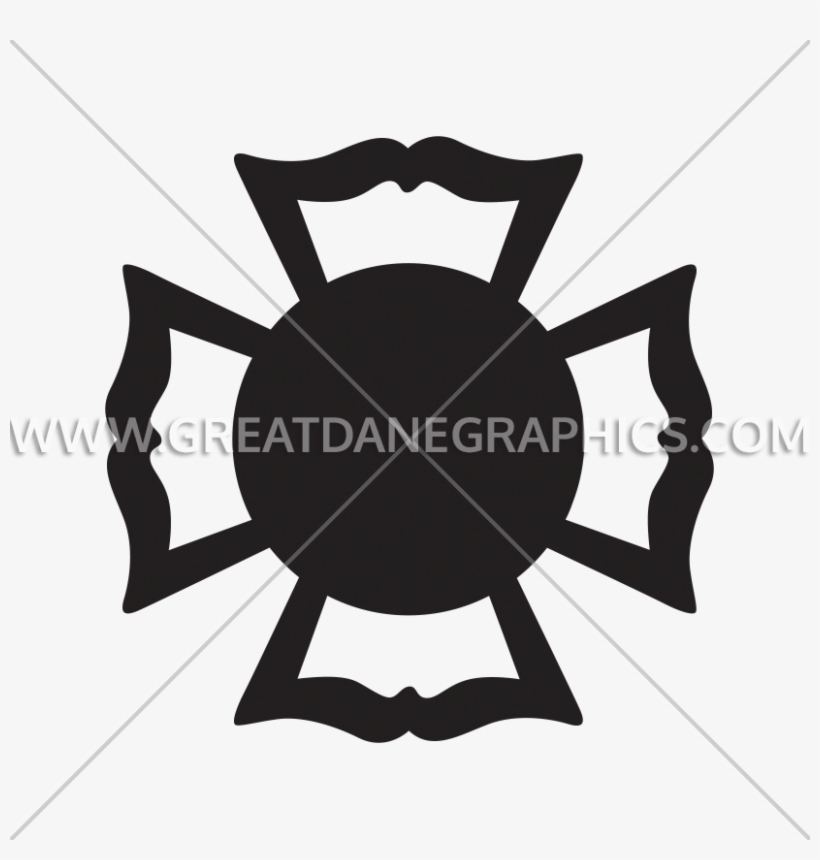 Firefighter Maltese Cross Stencil - Emblem, transparent png