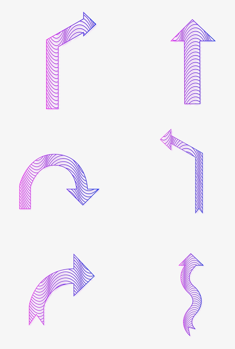 Freccia Elemento Linea Sfumata Png E Psd - Graphic Design, transparent png