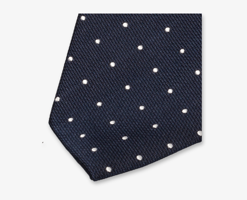 Navy Tie With White Dots - Polka Dot, transparent png