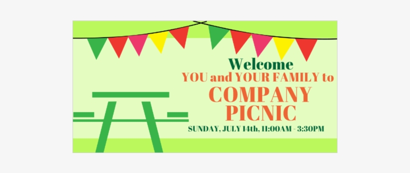 Welcome To The Company Picnic Vinyl Banner - Company Picnic Banners, transparent png