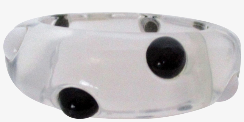 Clear Lucite With Black And White Dots Bangle Vintage - Crystal, transparent png
