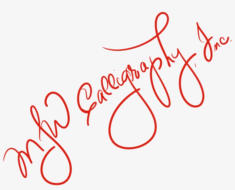 Mjw Calligraphy, Inc - Calligraphy, transparent png