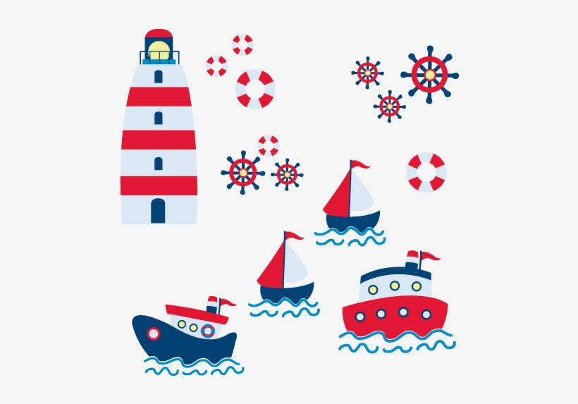 Adesivo De Parede Barcos E Farol Marinheiros - Urso Marinheiro Em Eva, transparent png