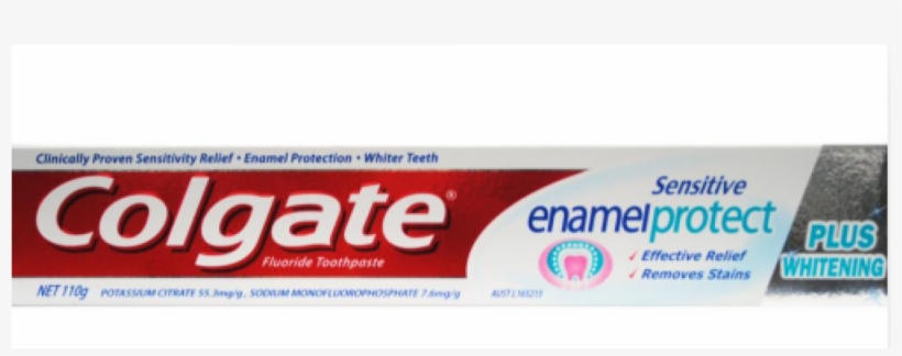 Colgate 110g Toothpaste Sensitive Enamel Protect Plus - Colgate, transparent png