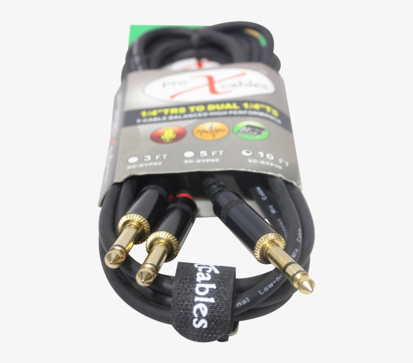 Unbalanced Trs-m Stereo To Dual Ts High Performance - Coaxial Cable, transparent png