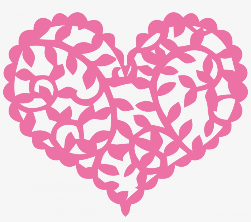Lace Heart Stencil - Illustration, transparent png