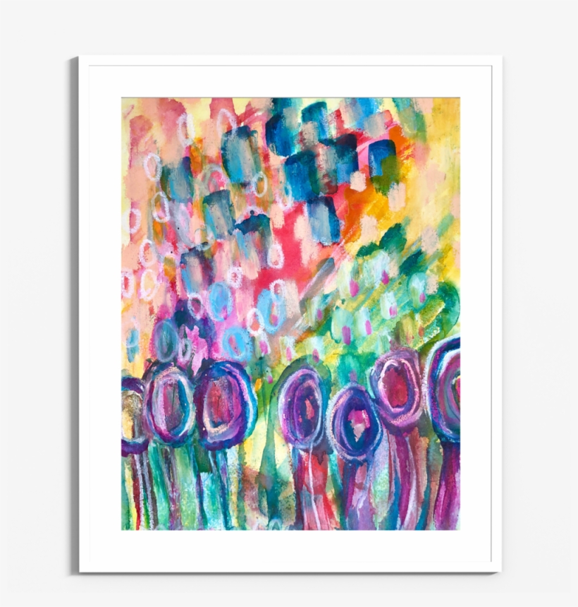 Flowers And Spirits I- White Frame, transparent png