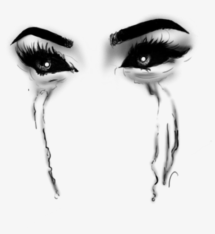 #tears #eyes #beauty #evil #possessed #devil #blackeyes - Tears, transparent png