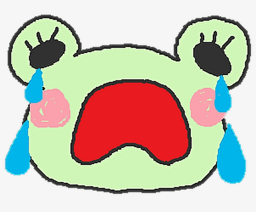 Frog Cute Kawaii Sad Crying Tears, transparent png