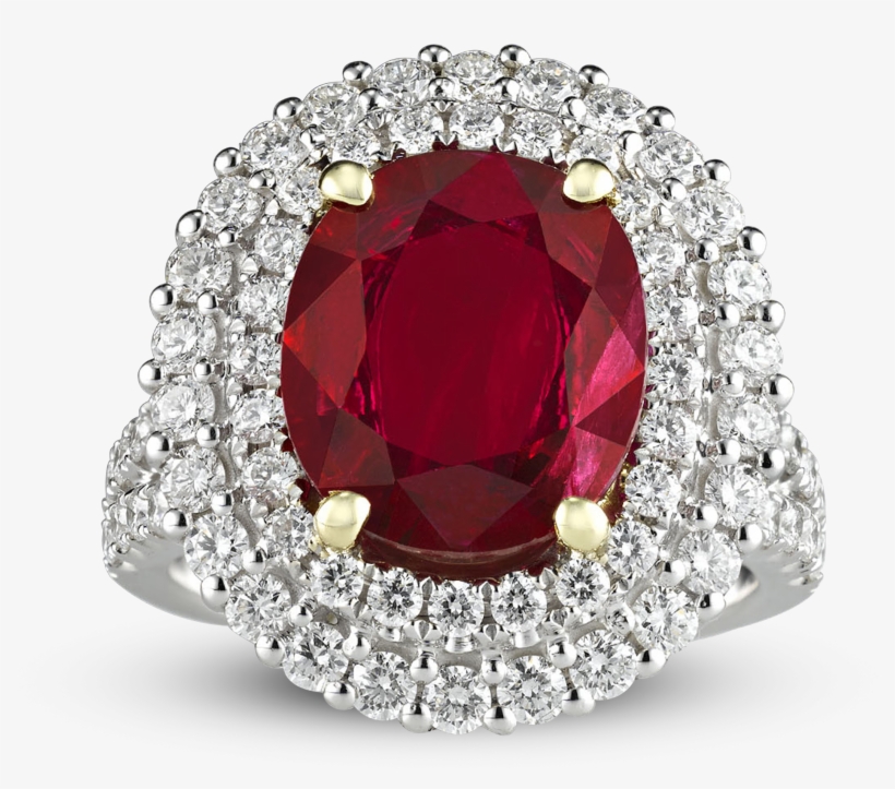 Burma Ruby And Diamond Ring, - Ring, transparent png