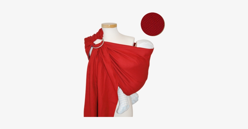 Ringsling Storchenwiege Leo Red, transparent png
