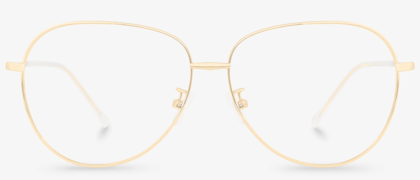 Front View Of Moxy Gold Oval Glasses Made From Golden - Shadow, transparent png