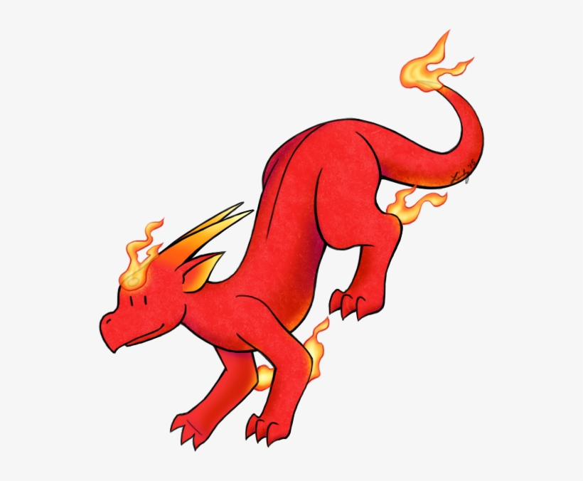 Friendly Elemental Fire Dragon By Howmanydragons, transparent png