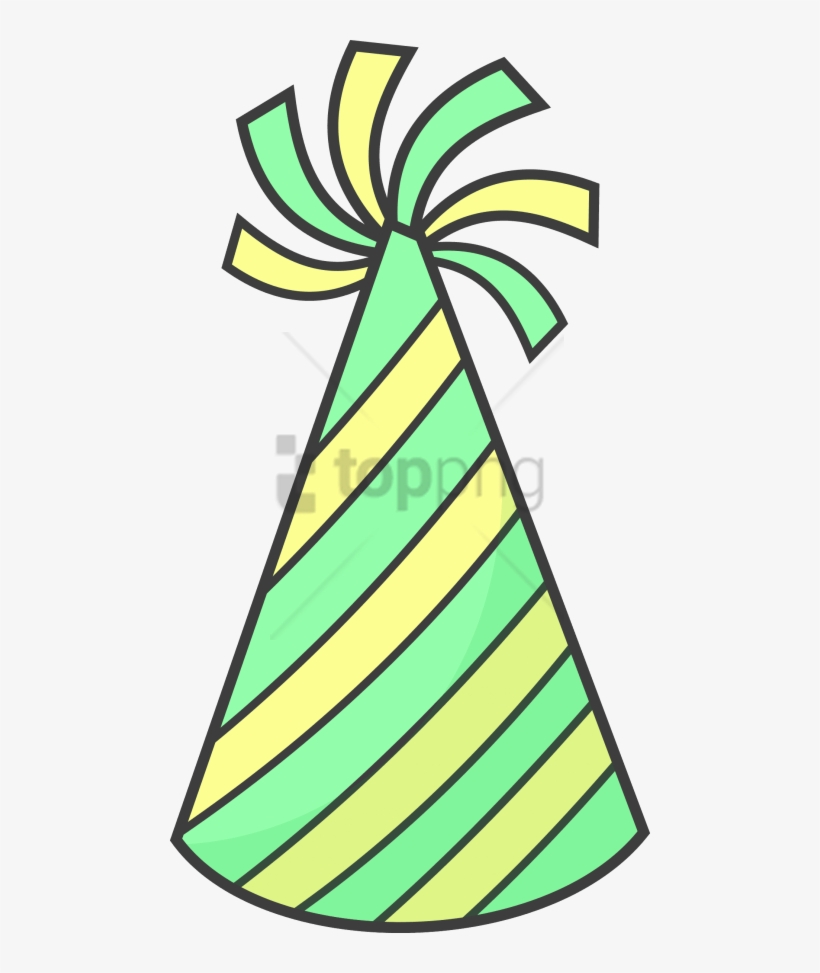 Free Png This Free Icons Design Of Green Party Hat - Birthday Hat Clipart Black And White, transparent png