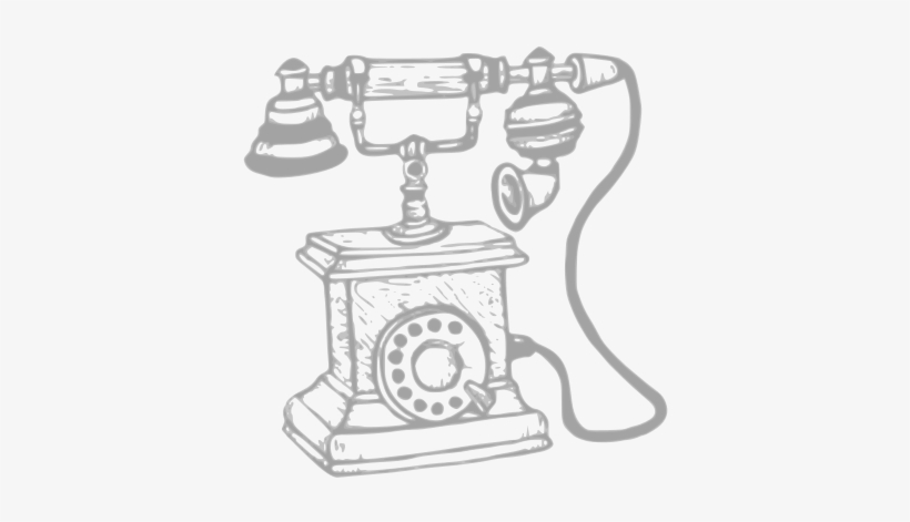 Old Phone - Old Phone Clipart Black And White, transparent png