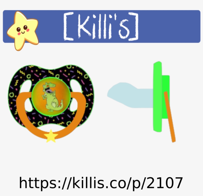 [killis] Pacifier Theme > Reptar Rugrats, transparent png