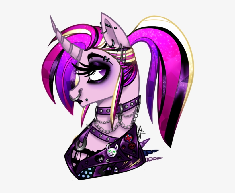 Shimmering Sunlight, Black Lipstick, Chains, Collar, - Mlp Punk, transparent png