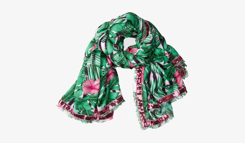 Tropical Printed Scarf Tropical Printed Scarf - Scarf, transparent png