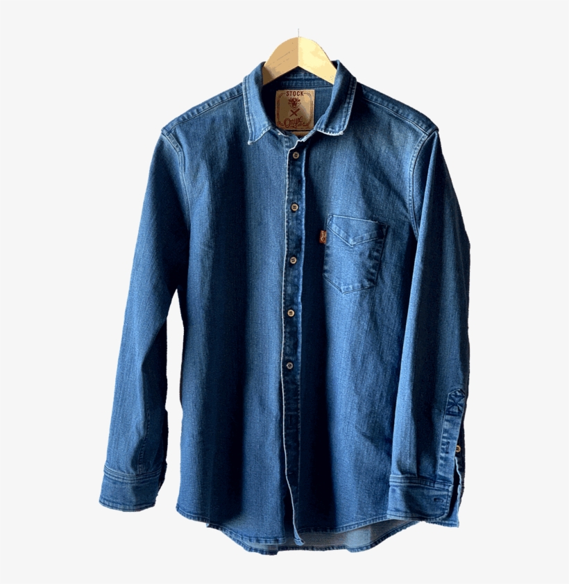 Button-up Shirt, Blue Denim - Button, transparent png