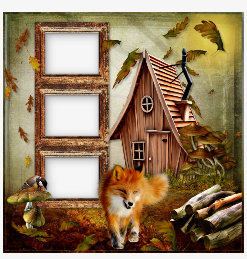 Cadres Automne - Pomeranian, transparent png