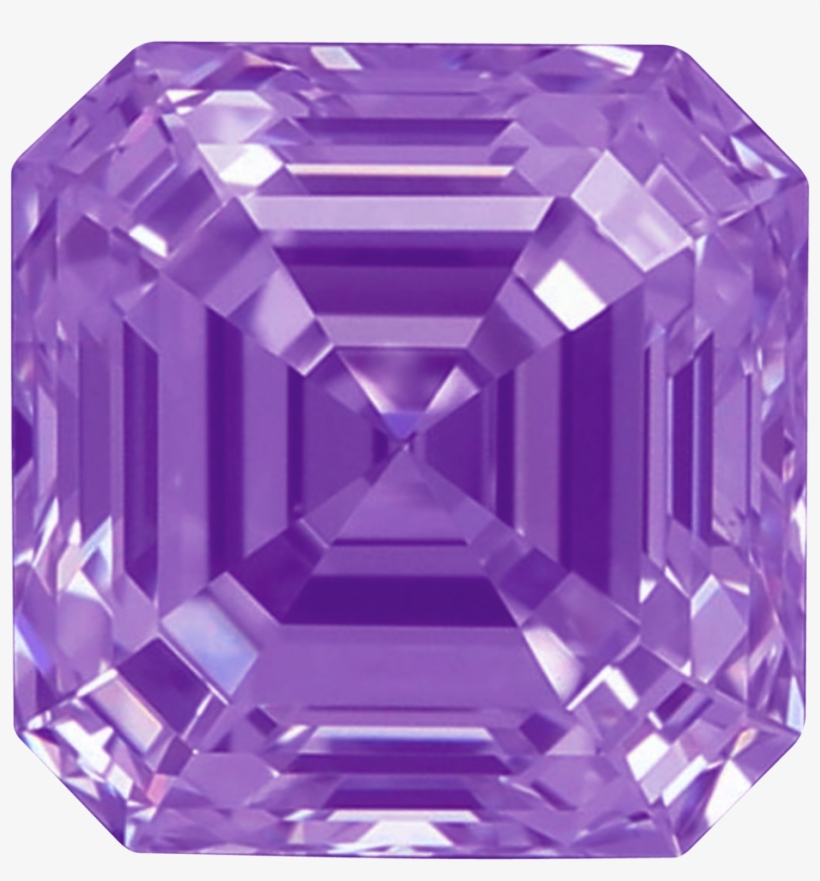 Asscher Purple Diamonds - Diamond, transparent png