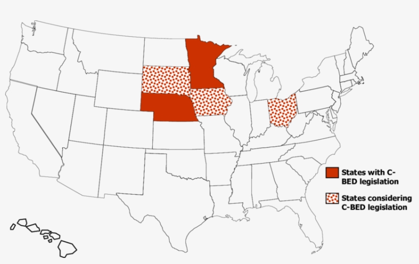 Status Of C-bed Legislation In The United States - Line Art, transparent png