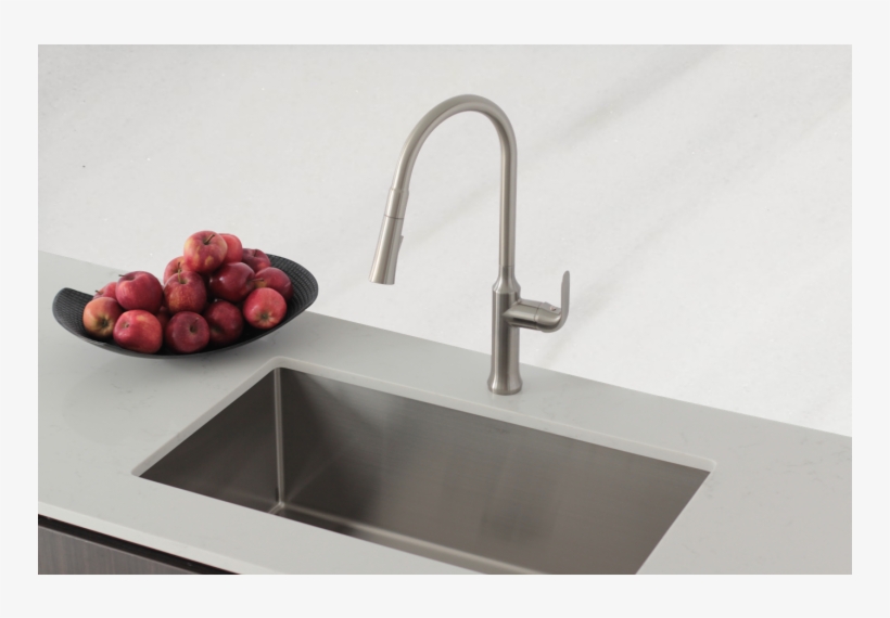 32" Single Bowl 18g Stainless Steel Kitchen Sink, With - Kitchen Sink, transparent png