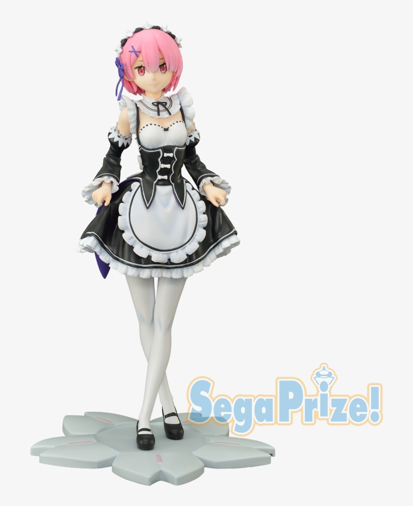 Zero Starting Life In Another World Ram Curtsey Premium - Re Zero Ram Figurine, transparent png
