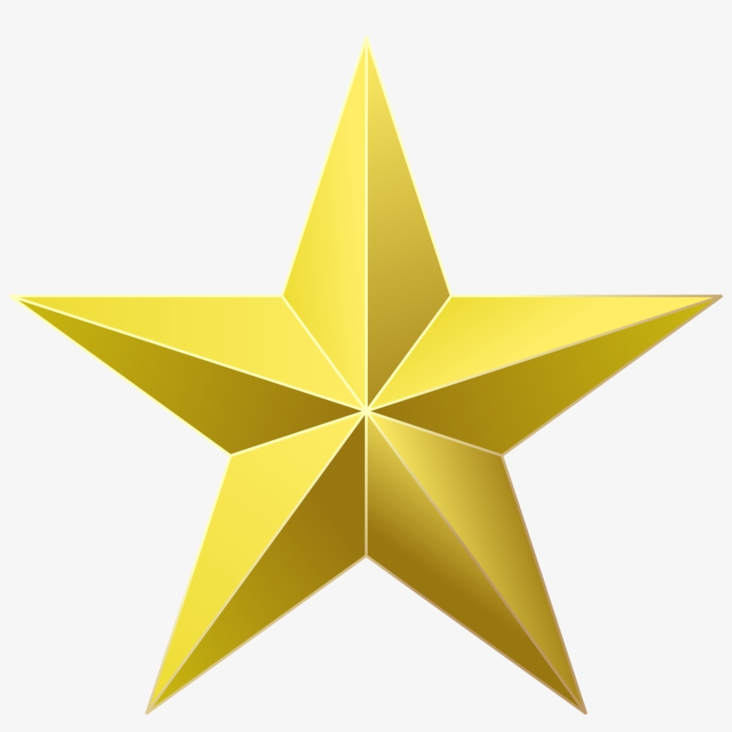 Golden Star - Golden Star Png, transparent png