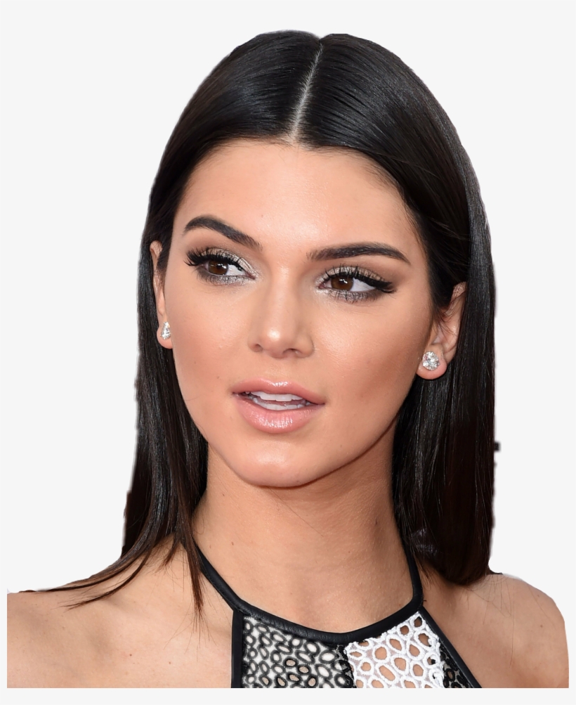 Kendalljenner Beautiful Women Fashion Freetoedit - Straight Hair Middle Parting, transparent png