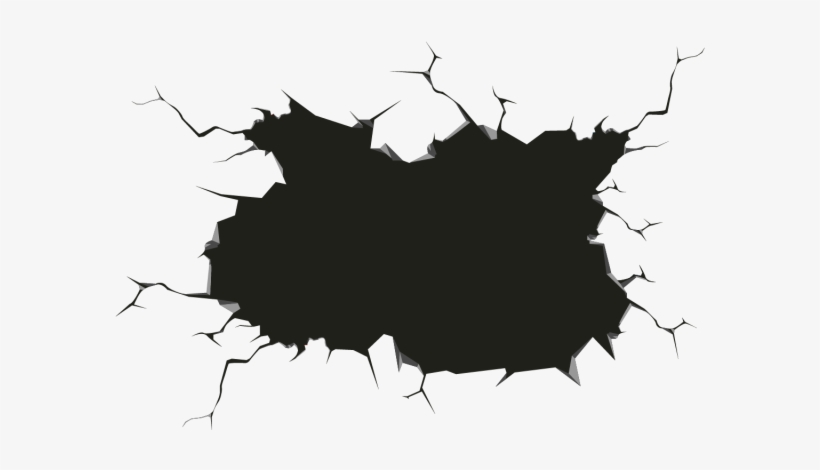Golf Ball Clipart Wall Crack - Crack On The Wall Png, transparent png