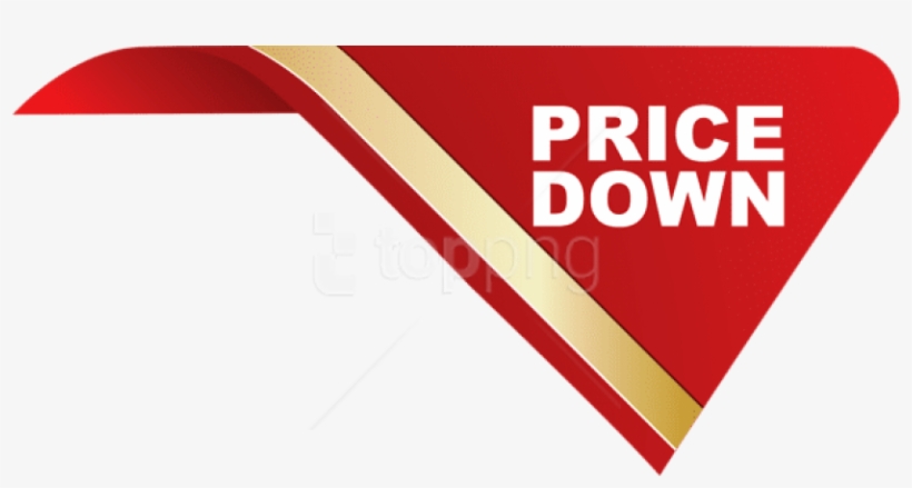 Free Png Download Price Down Corner Sticker Clipart - Price Down Png, transparent png