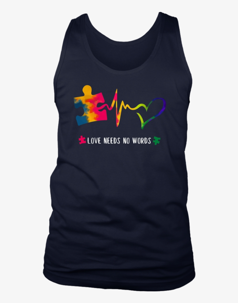 Autism Awareness Love Needs No Words Shirt With Puzzle - Shirt, transparent png