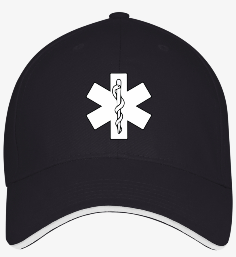 Star Of Life Structured Twill Cap With Sandwich Visor - Baseball Cap, transparent png