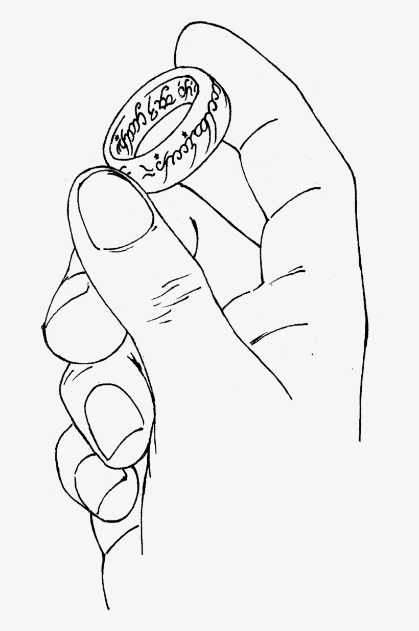 Lord Of The Rings Clipart One Ring - Lord Of The Ring Drawing, transparent png
